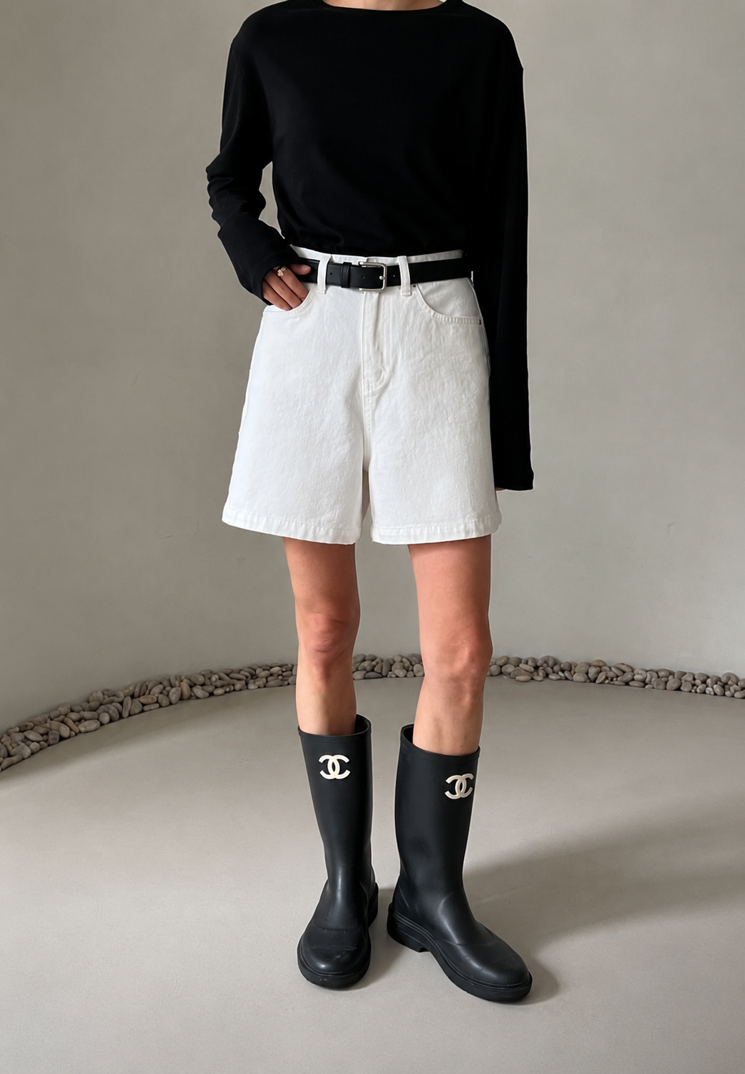 Structured Wide-Leg Cotton Shorts