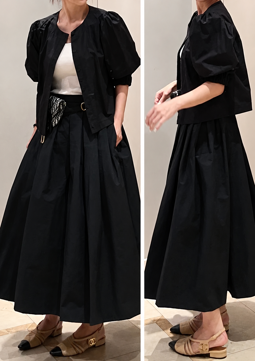 Maxi Pleated Long Skirt