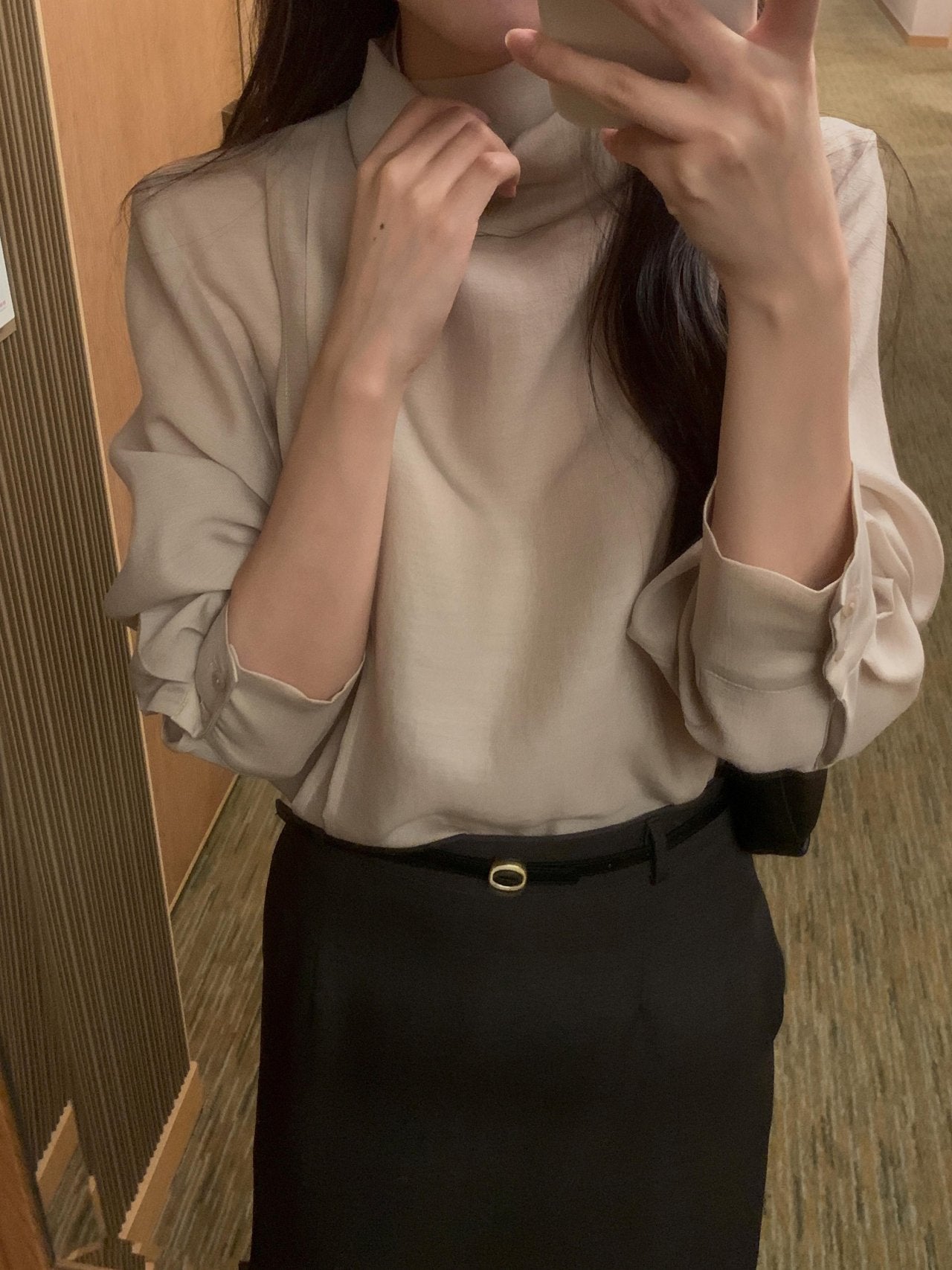 Scarf Detail Blouse - Warm Color Edition