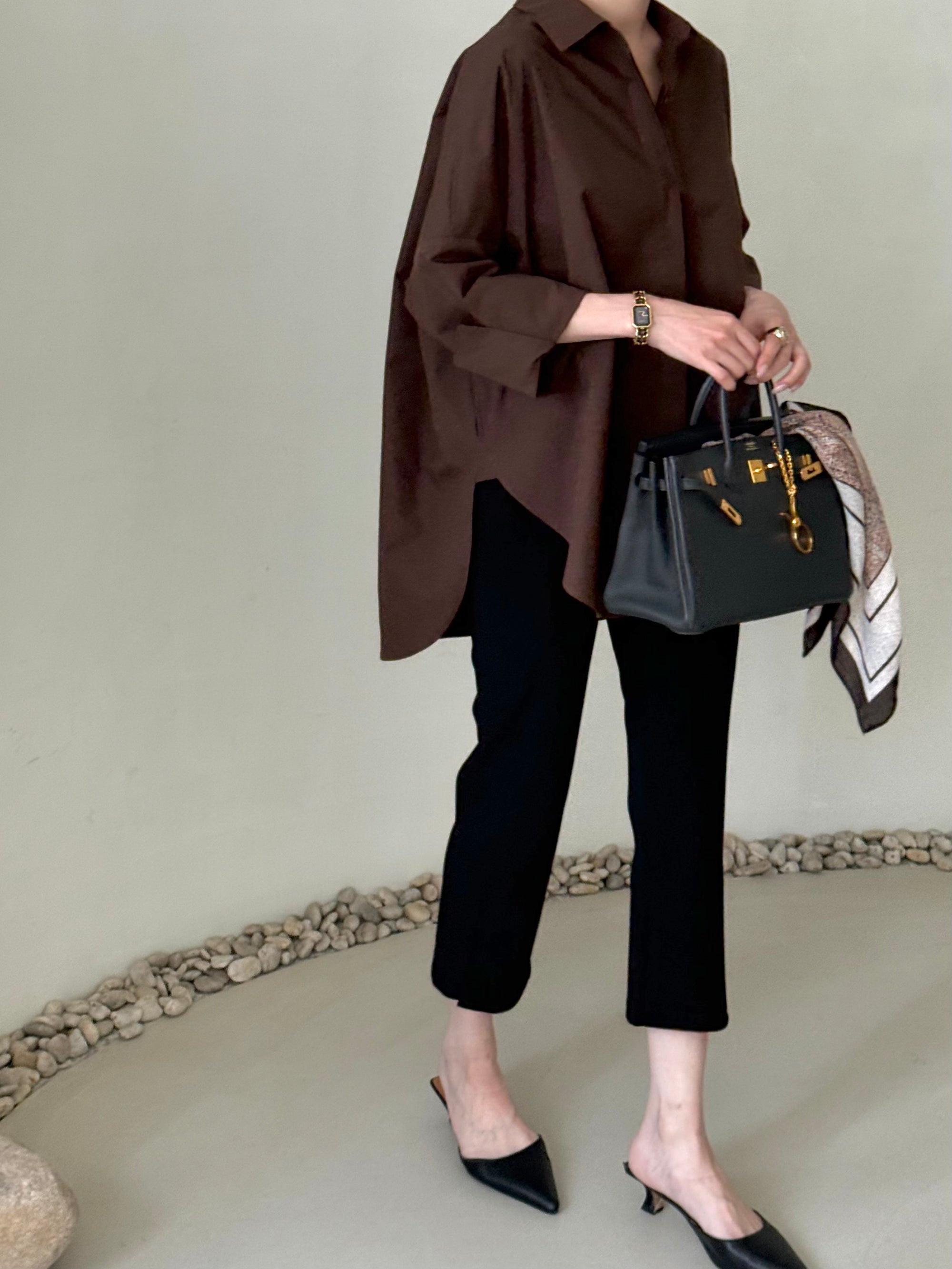 [Best Seller] Oversized Asymmetric Long Shirt