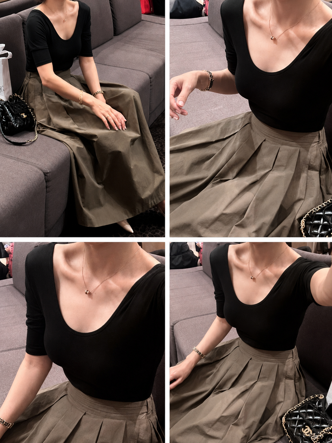 Maxi Pleated Long Skirt