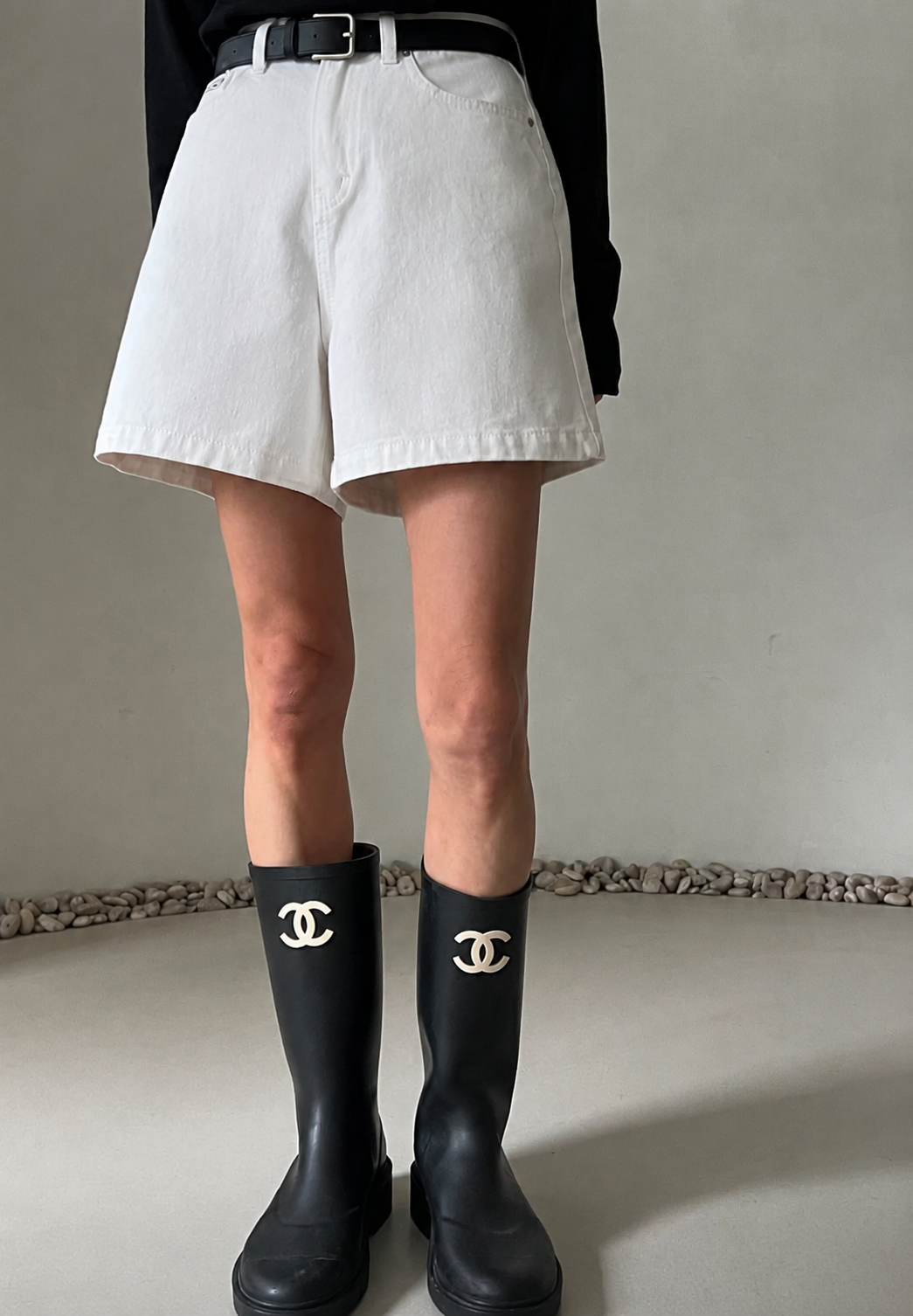 Structured Wide-Leg Cotton Shorts