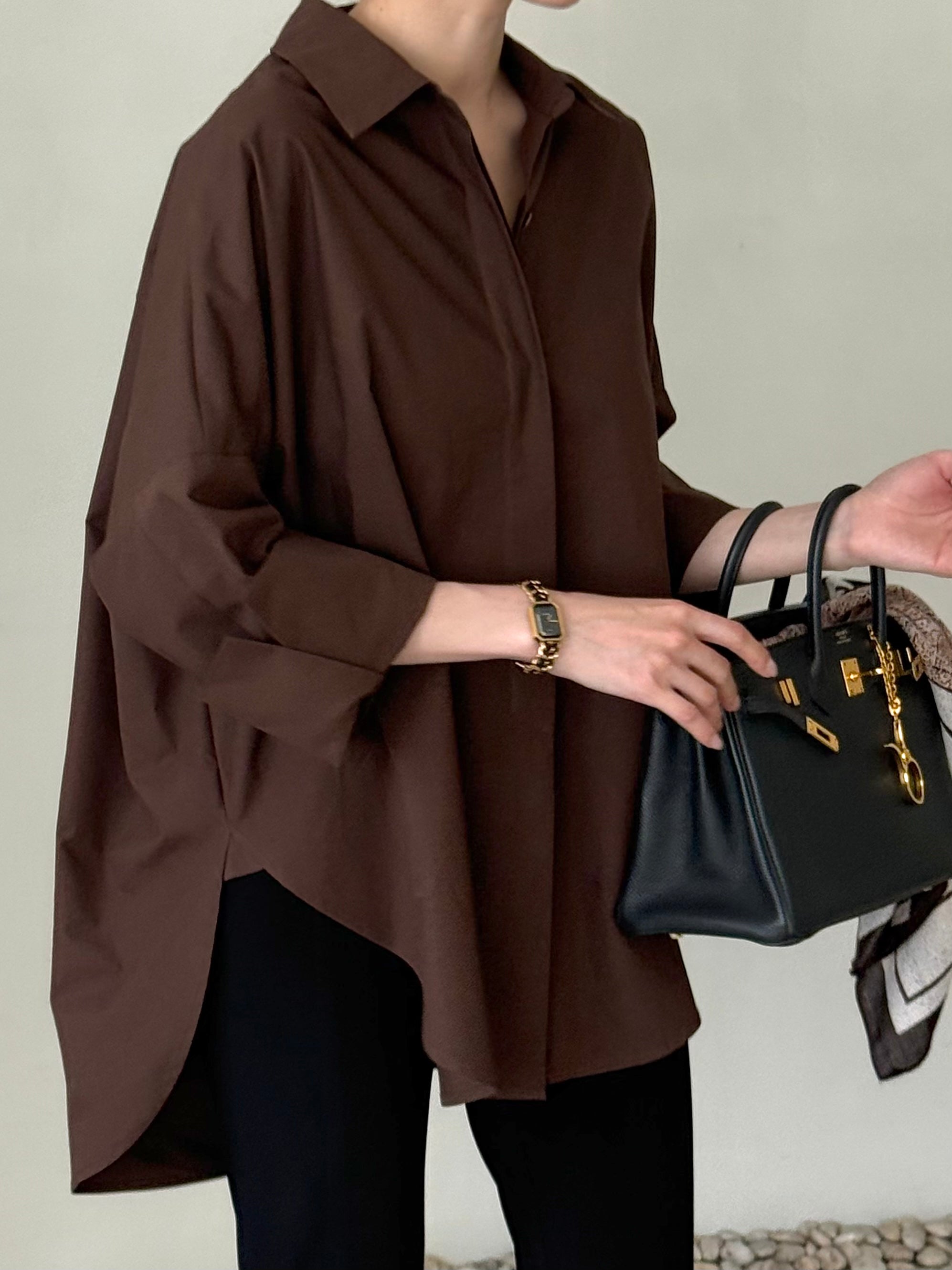 [Best Seller] Oversized Asymmetric Long Shirt