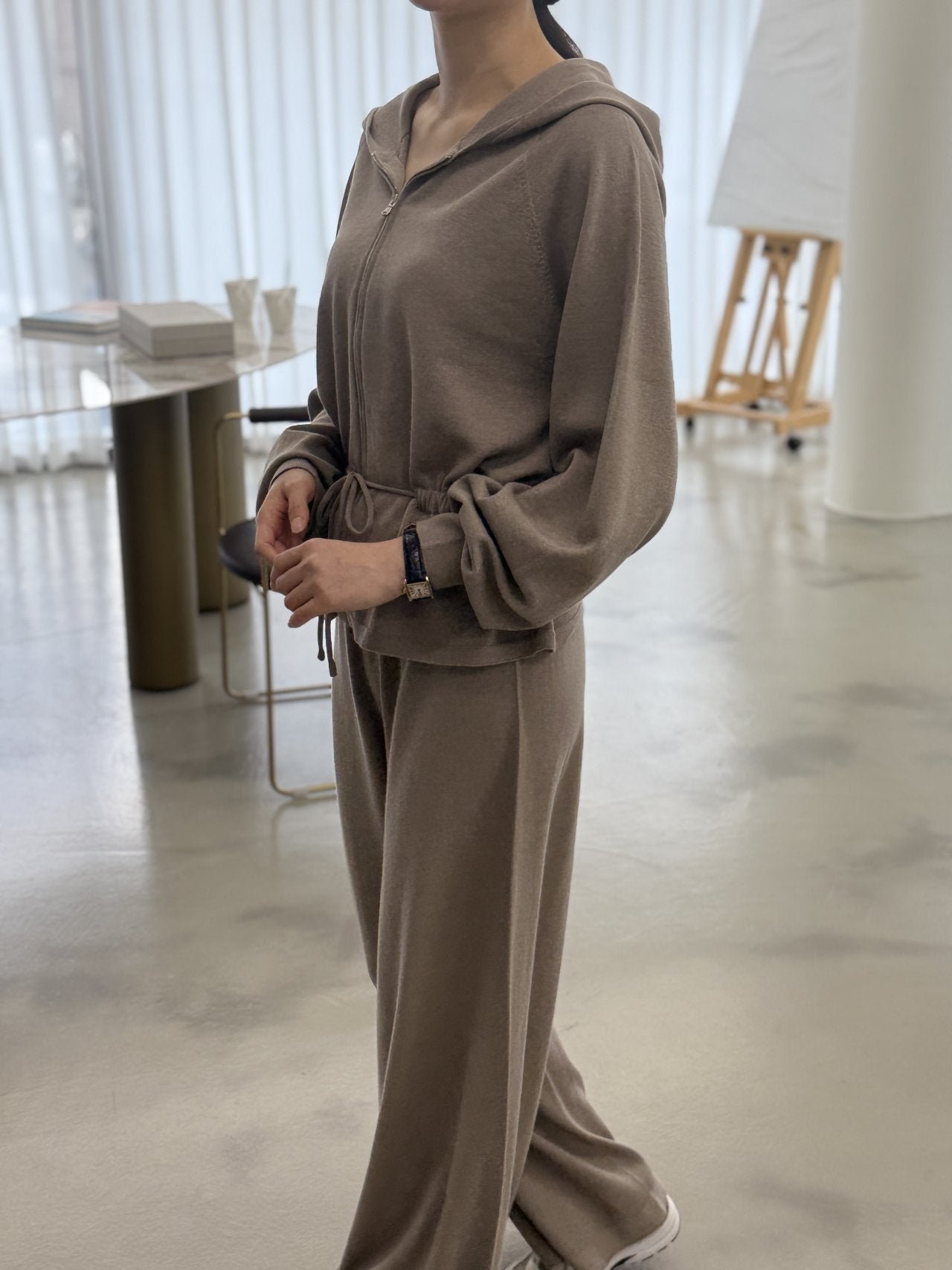 Premium Wool-Cotton Artisan Set-up - Mocha Mousse