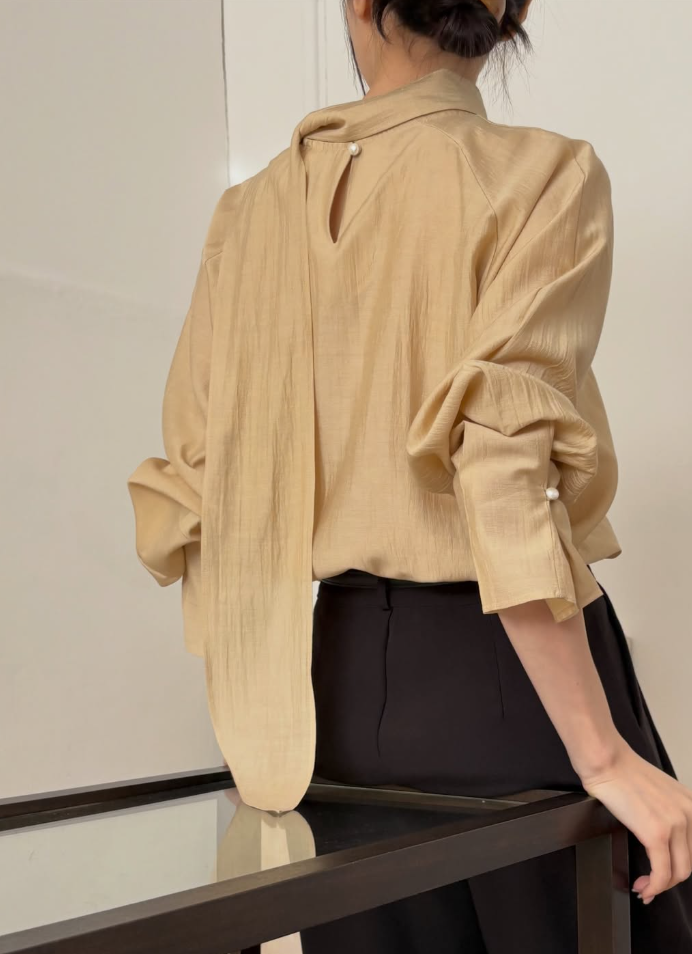 Scarf Tie Ribbon Blouse