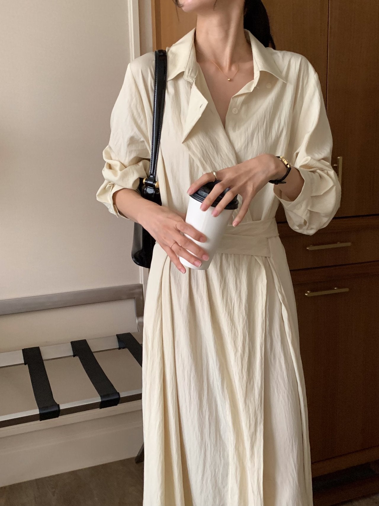 Trench-Style Shirt Dress