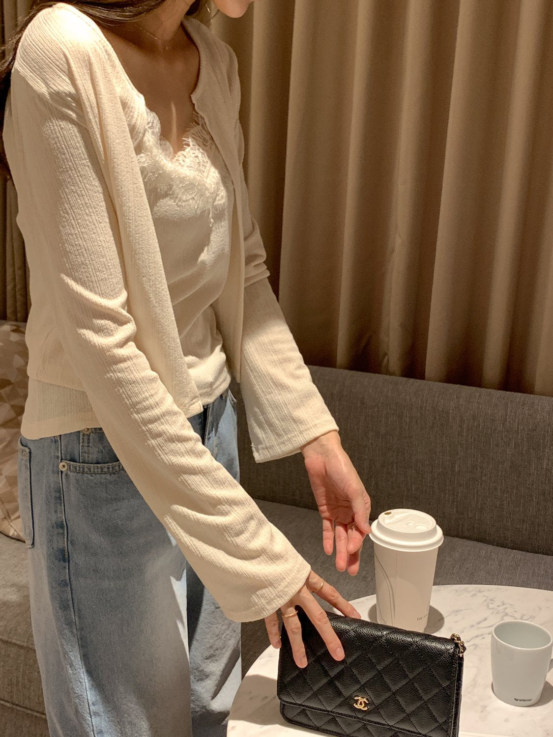 Poje Pleated Lace Set