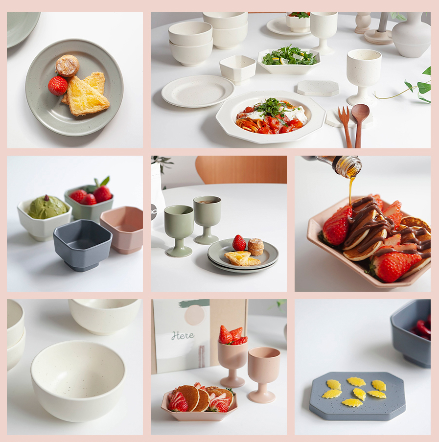 [Handmade Korean Ceramics] 3-Piece Wine Glass + Bowl Set