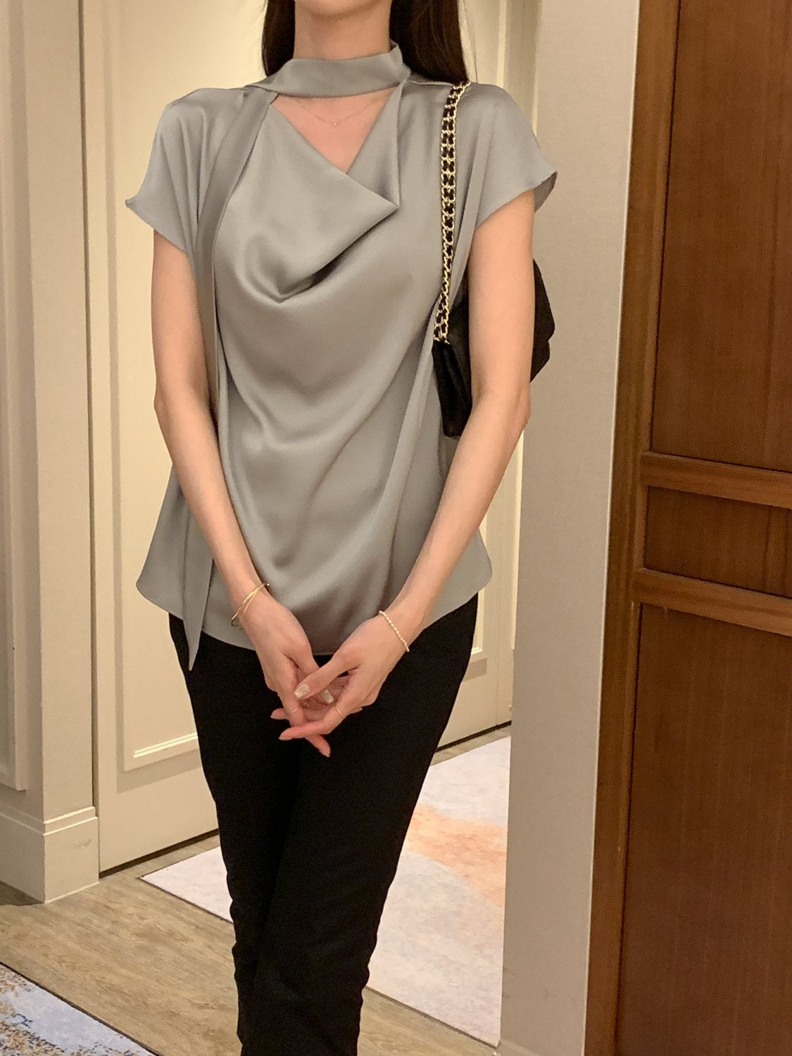 Tie Draping Blouse