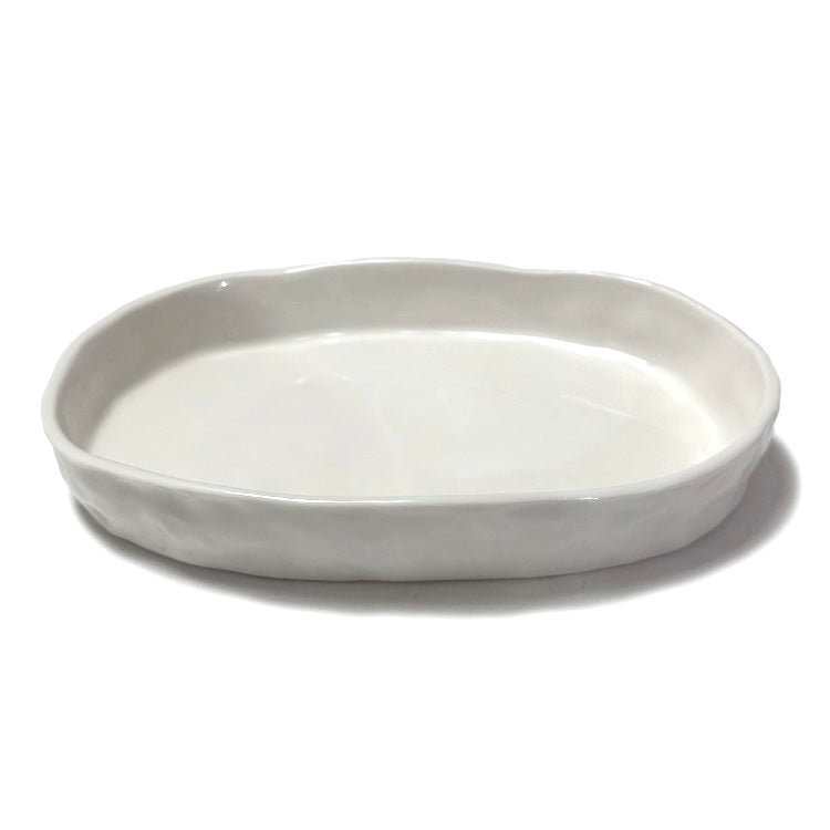 [Handmade Korean Ceramics] Wavy Plate in White