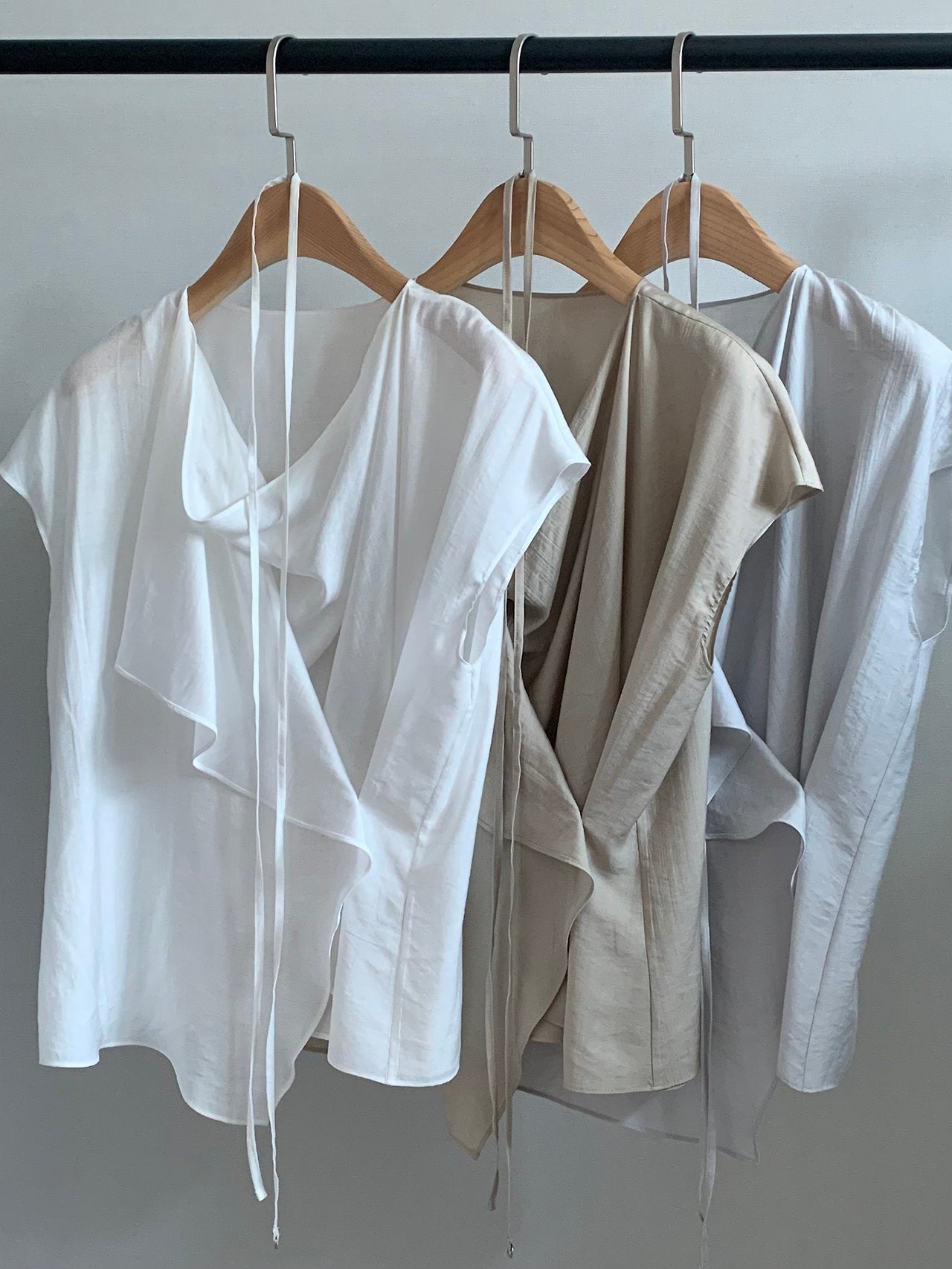 Draped Side-Button Blouse