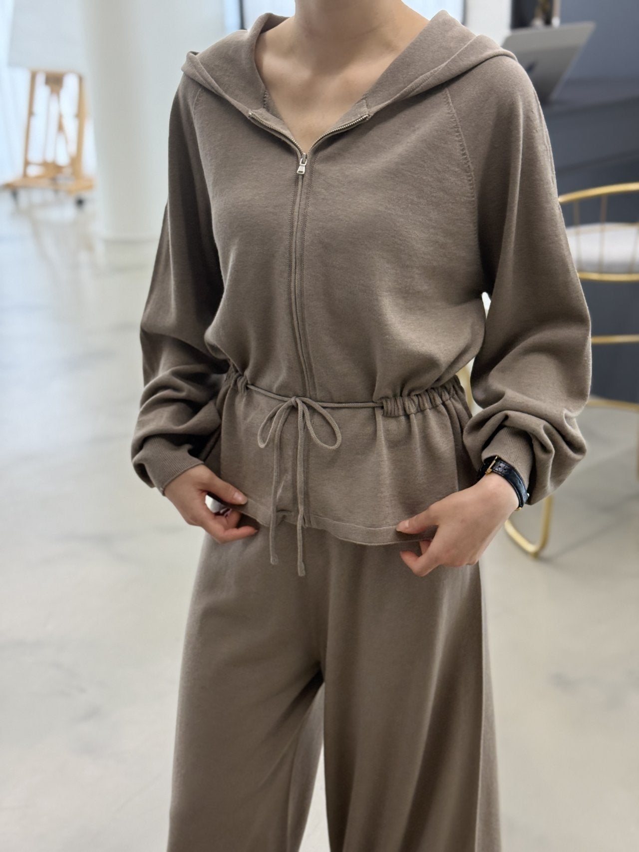 Premium Wool-Cotton Artisan Set-up - Mocha Mousse