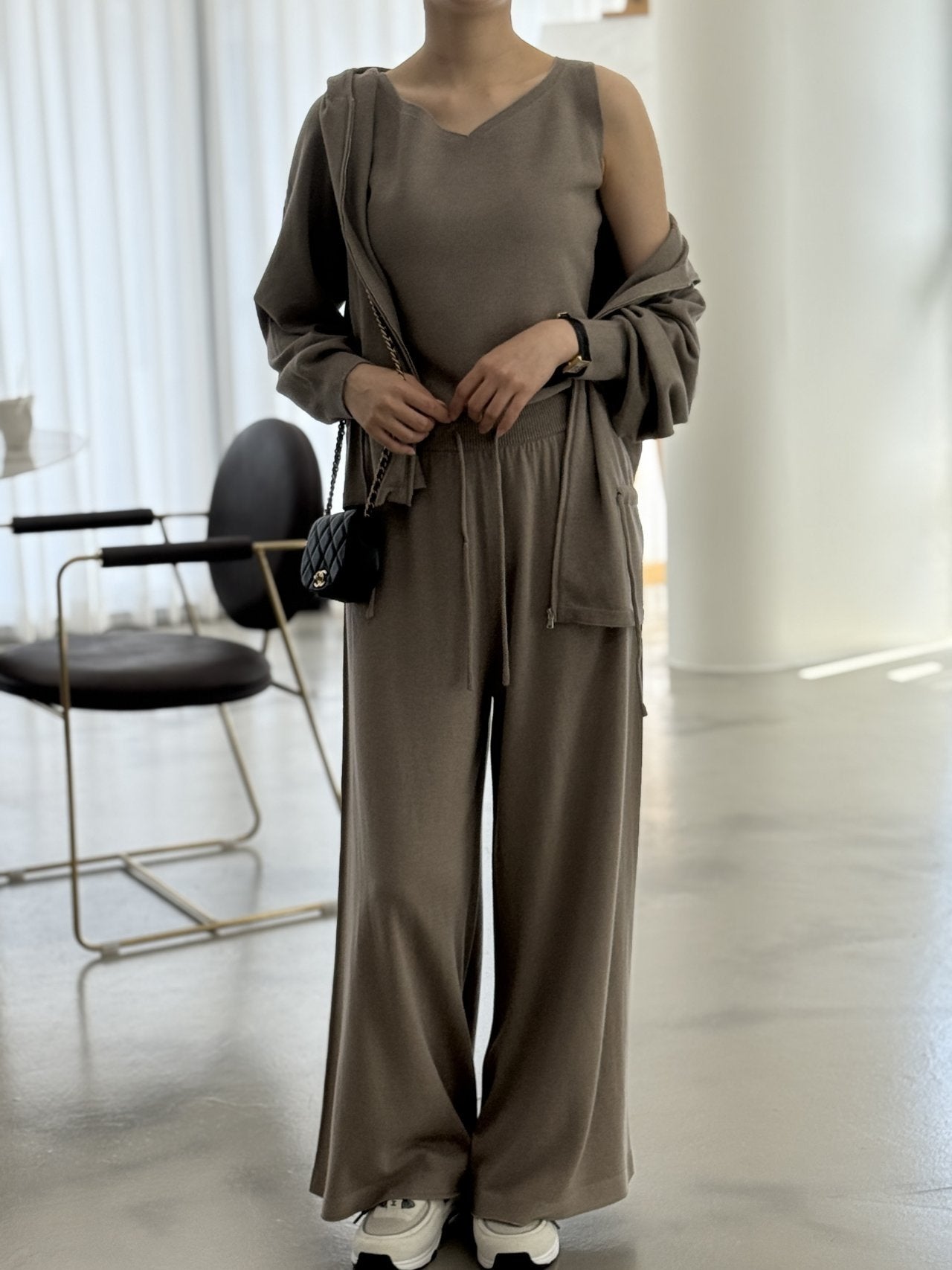 Premium Wool-Cotton Artisan Set-up - Mocha Mousse