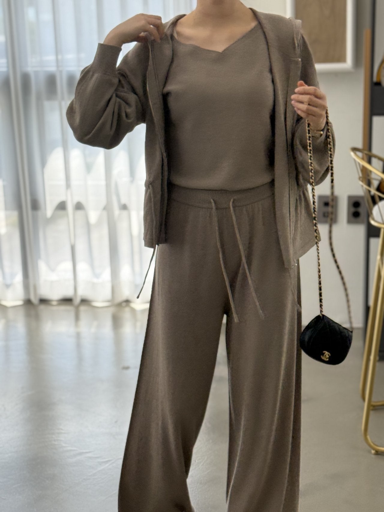 Premium Wool-Cotton Artisan Set-up - Mocha Mousse