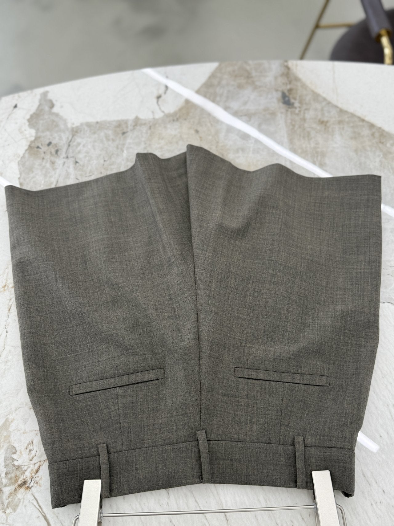 Summer Wool Tailored Suit Set - Smoky Brown