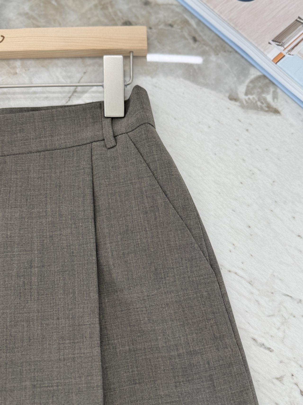 Summer Wool Tailored Suit Set - Smoky Brown