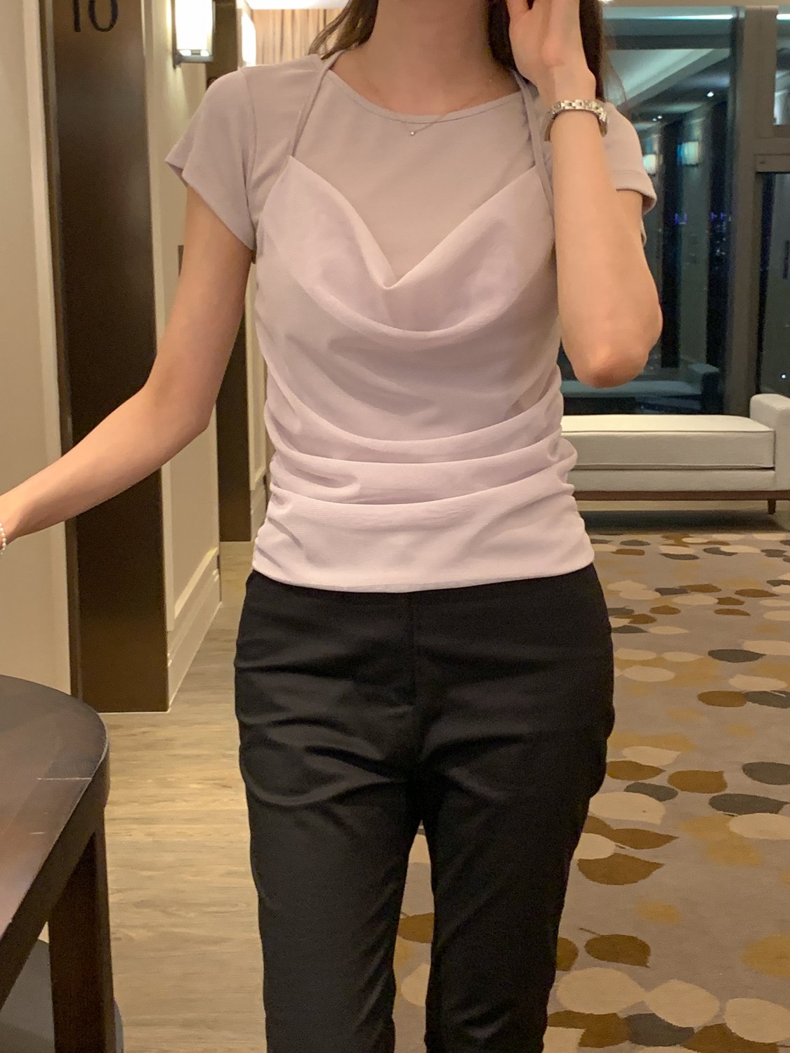 Two-Way Shirred Draping Top