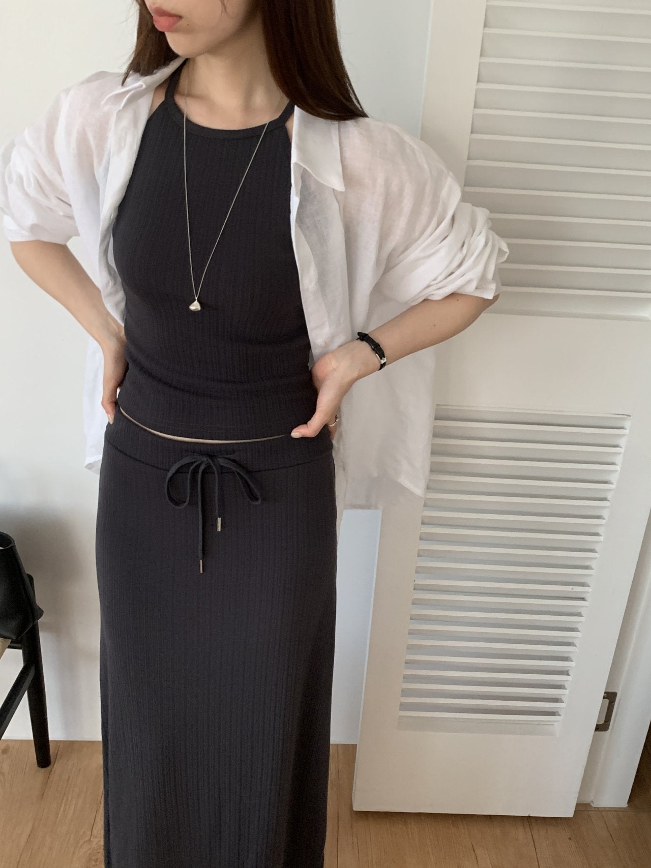 Halter-Neck & Long Skirt Set