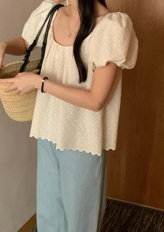 Two-Way Puff-Sleeve Blouse