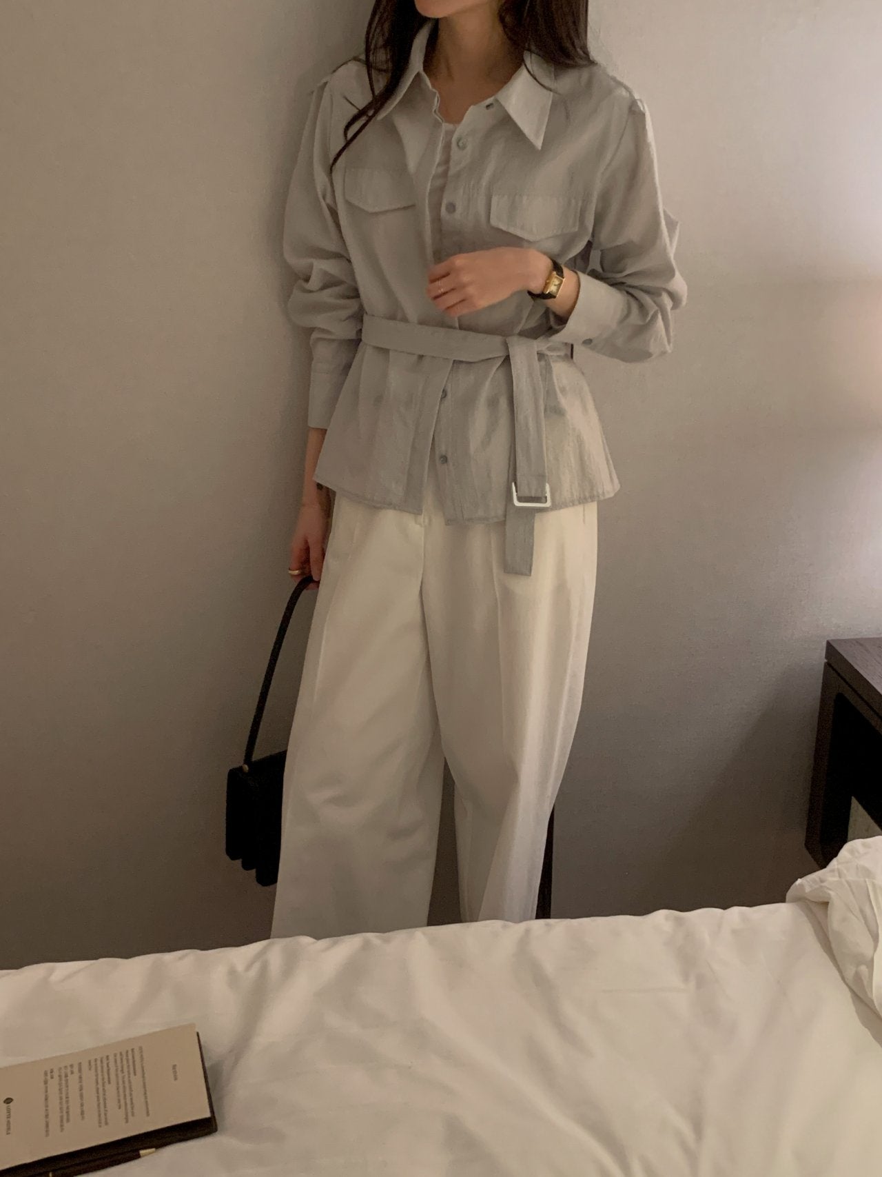 Utility Nylon Belted Jacket