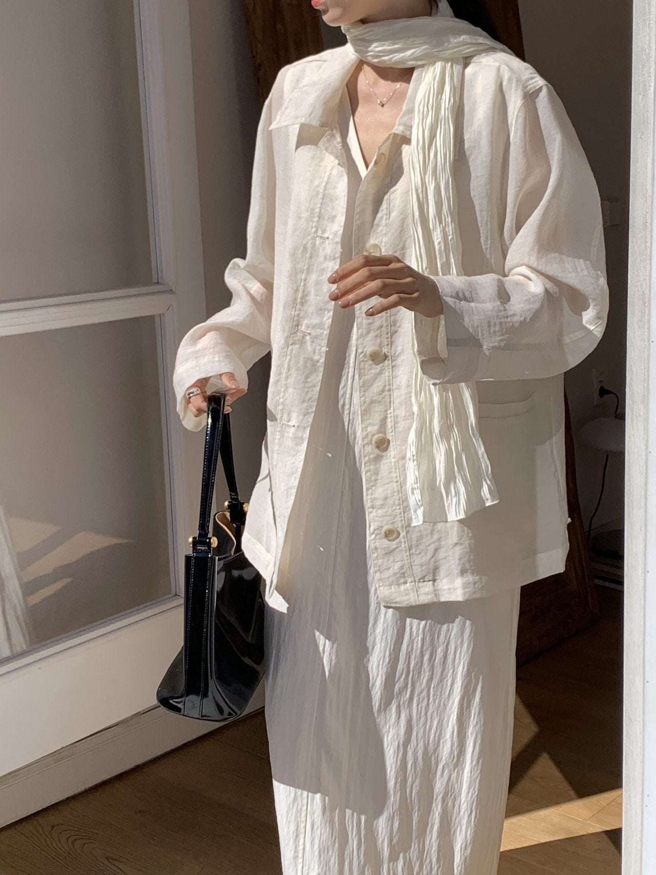 Linen-Blended Field Jacket