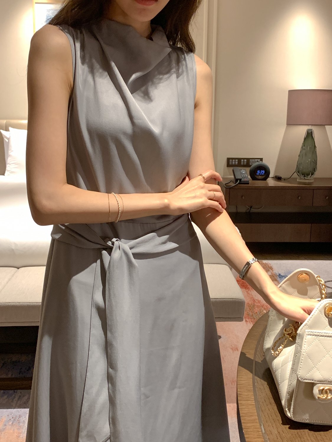 Chocolat Draped Flare Dress