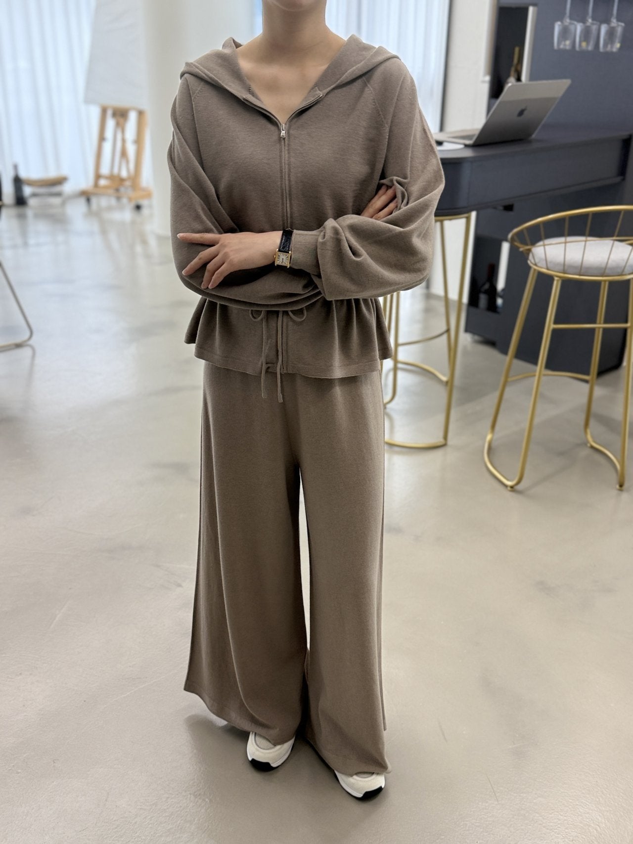 Premium Wool-Cotton Artisan Set-up - Mocha Mousse