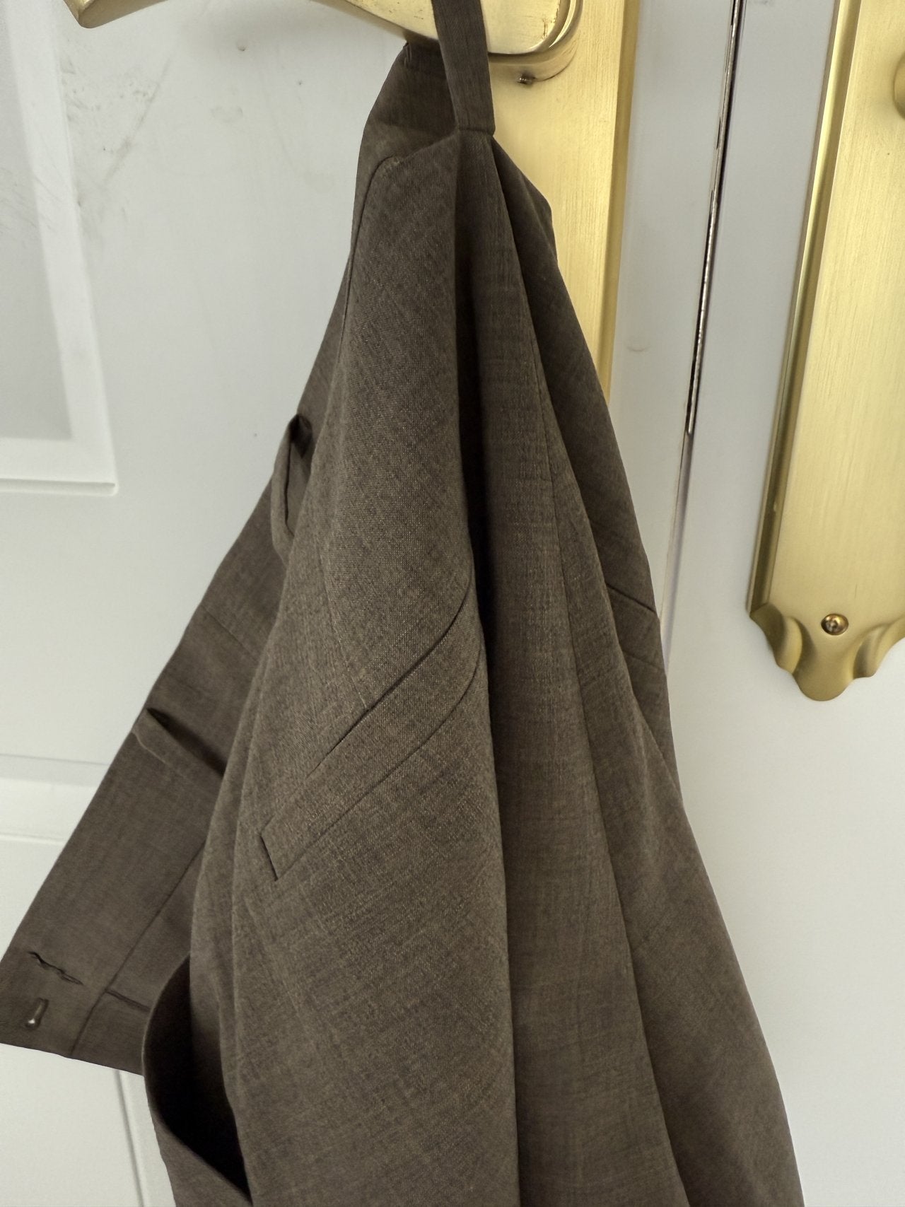 Summer Wool Tailored Suit Set - Smoky Brown