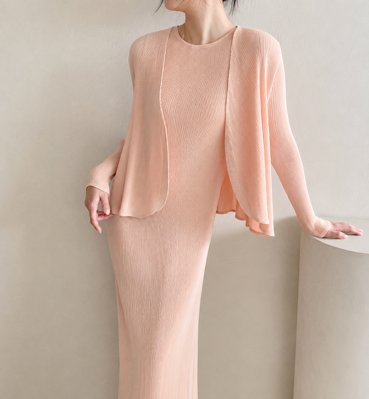One-Button Flare Cardigan