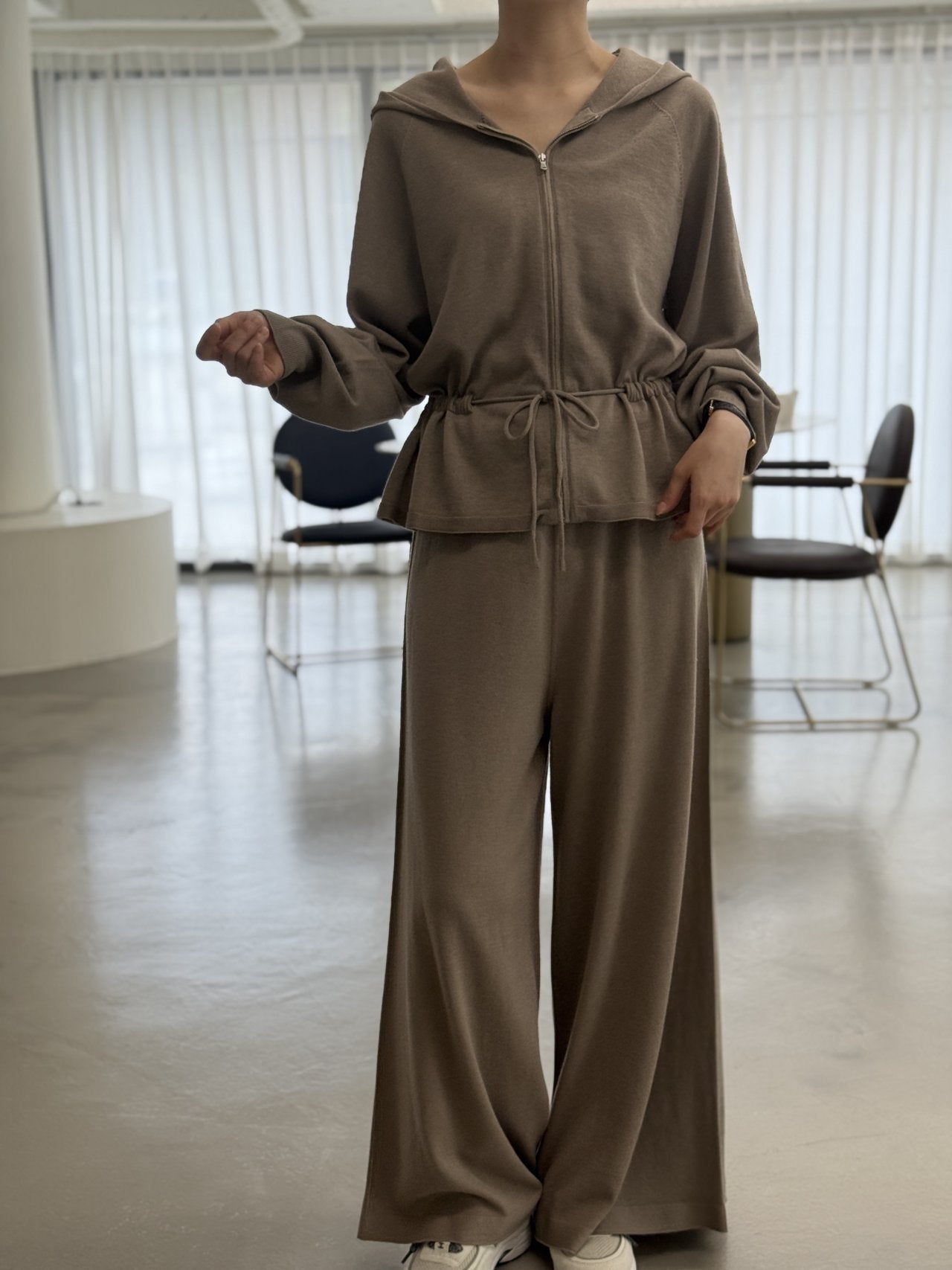 Premium Wool-Cotton Artisan Set-up - Mocha Mousse