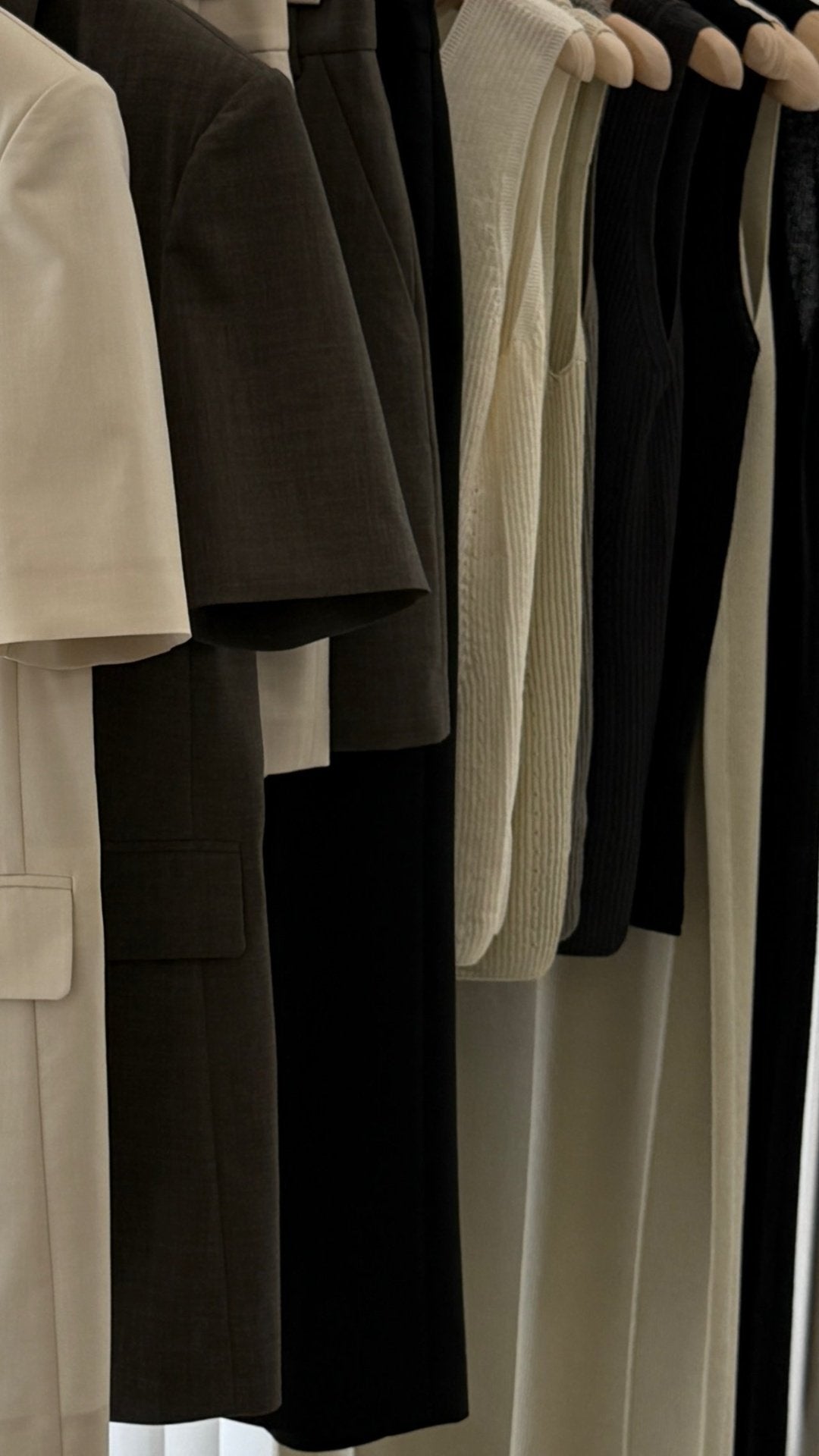 Summer Wool Tailored Suit Set - Smoky Brown