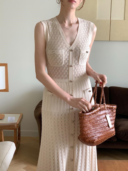 Hexagon Sheer Maxi Dress