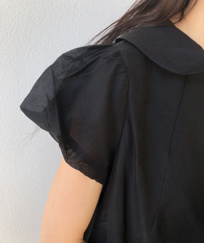 A Subtly Shimmering Balloon Silhouette Dress