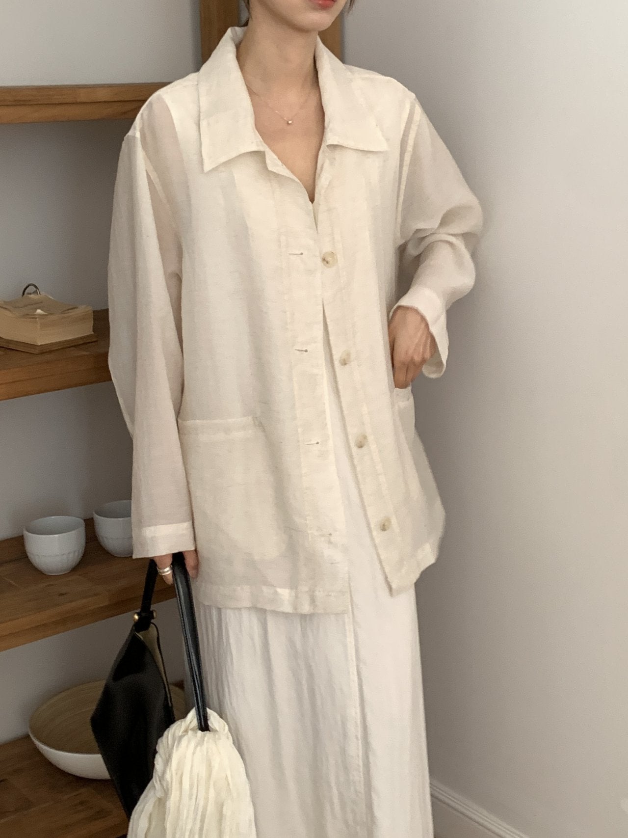 Linen-Blended Field Jacket