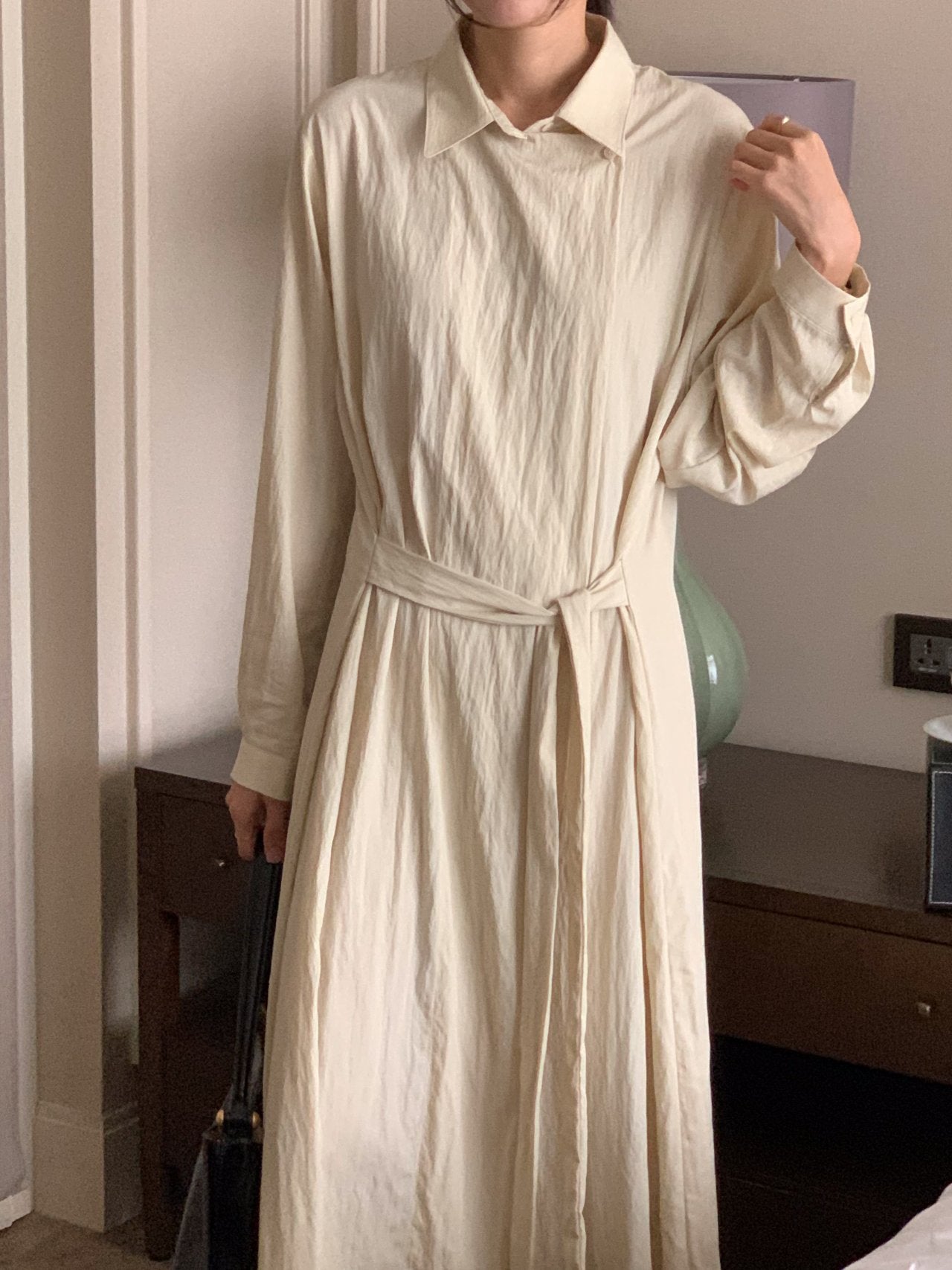 Trench-Style Shirt Dress