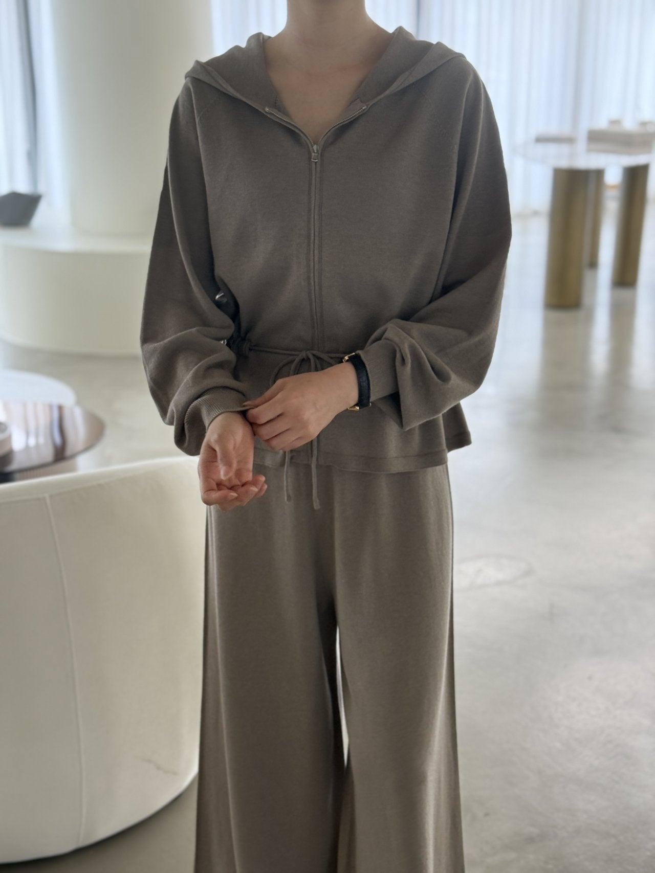 Premium Wool-Cotton Artisan Set-up - Mocha Mousse