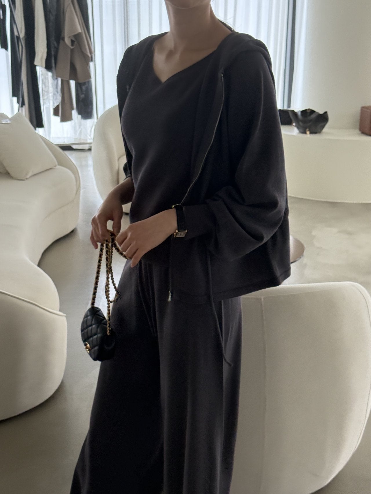 Premium Wool-Cotton Artisan Set-up - Deep Charcoal