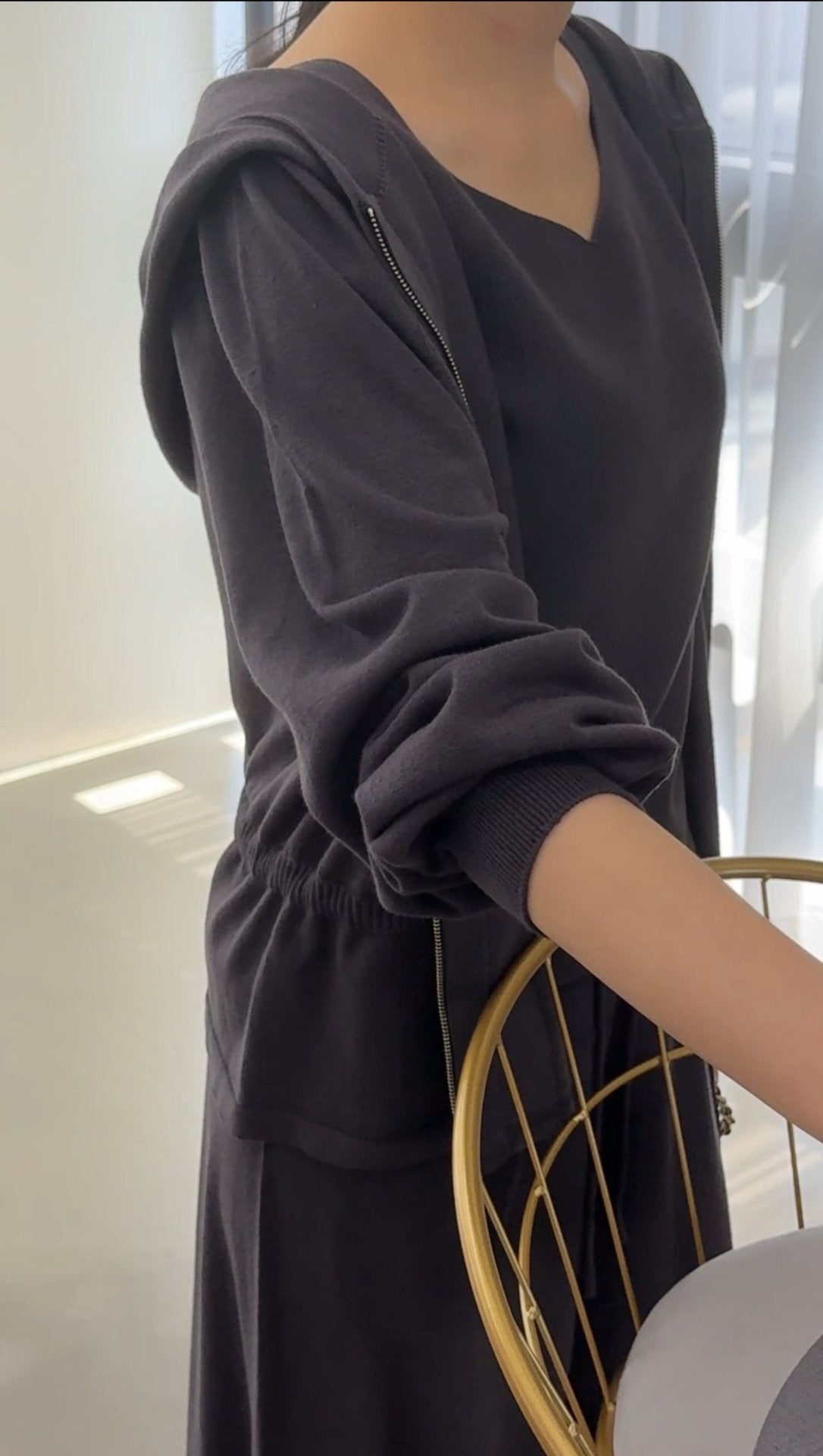 Premium Wool-Cotton Artisan Set-up - Deep Charcoal