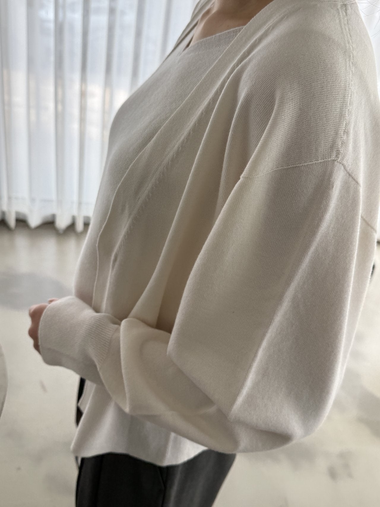 Signature Heart-Neck Cami & Cardigan Set - Cream Ivory