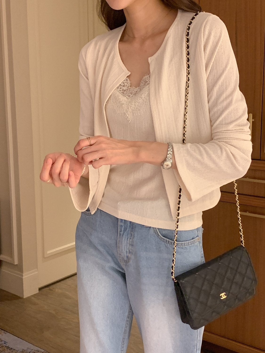 Poje Pleated Lace Set