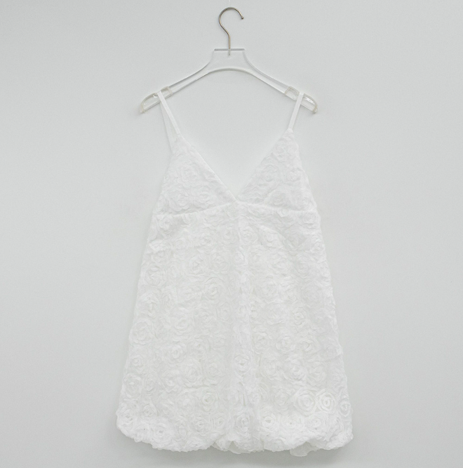 Rosé Bloom Chiffon Mini Dress