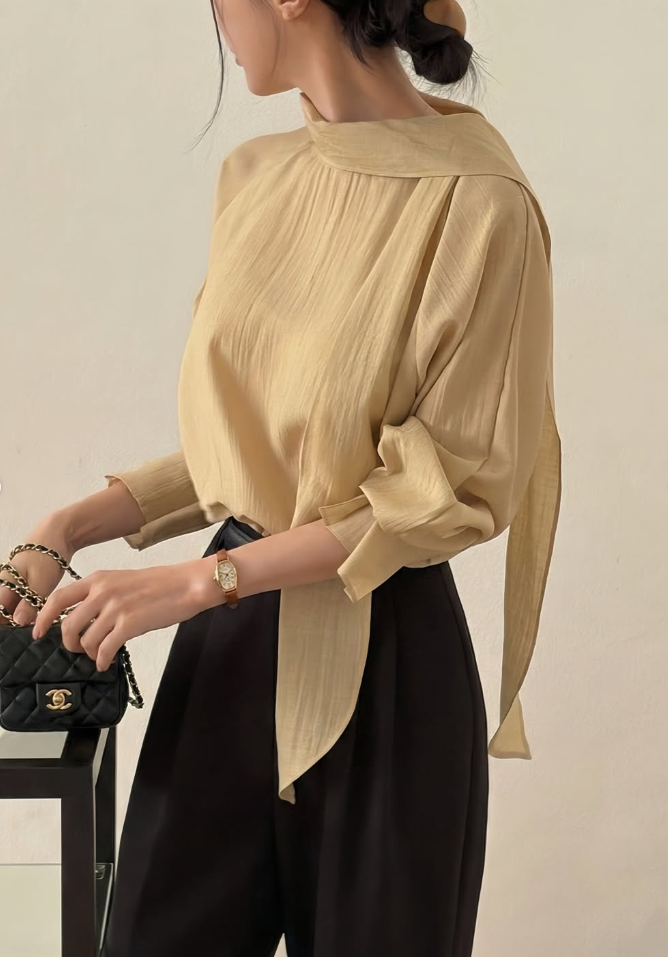 Scarf Tie Ribbon Blouse