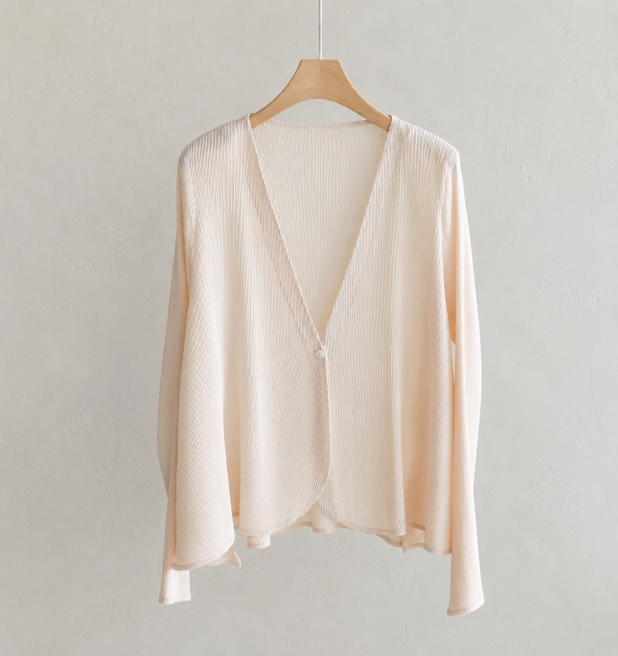 One-Button Flare Cardigan