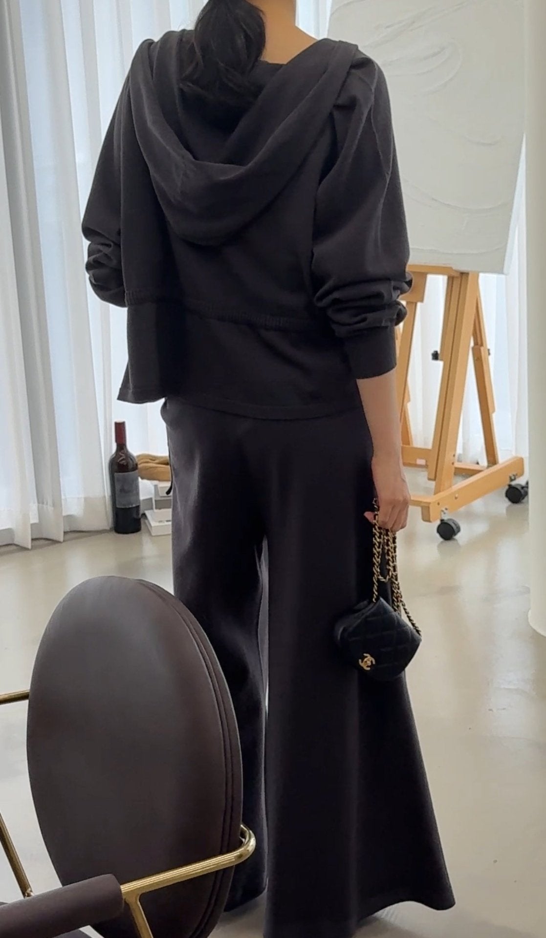 Premium Wool-Cotton Artisan Set-up - Deep Charcoal