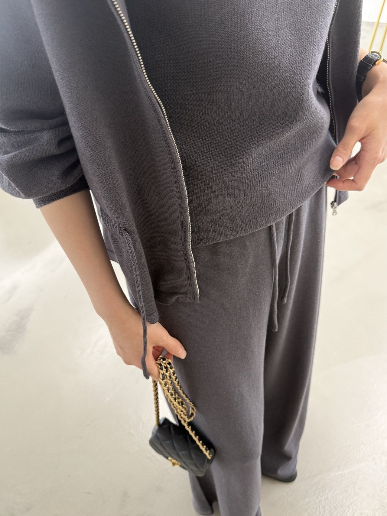 Premium Wool-Cotton Artisan Set-up - Deep Charcoal