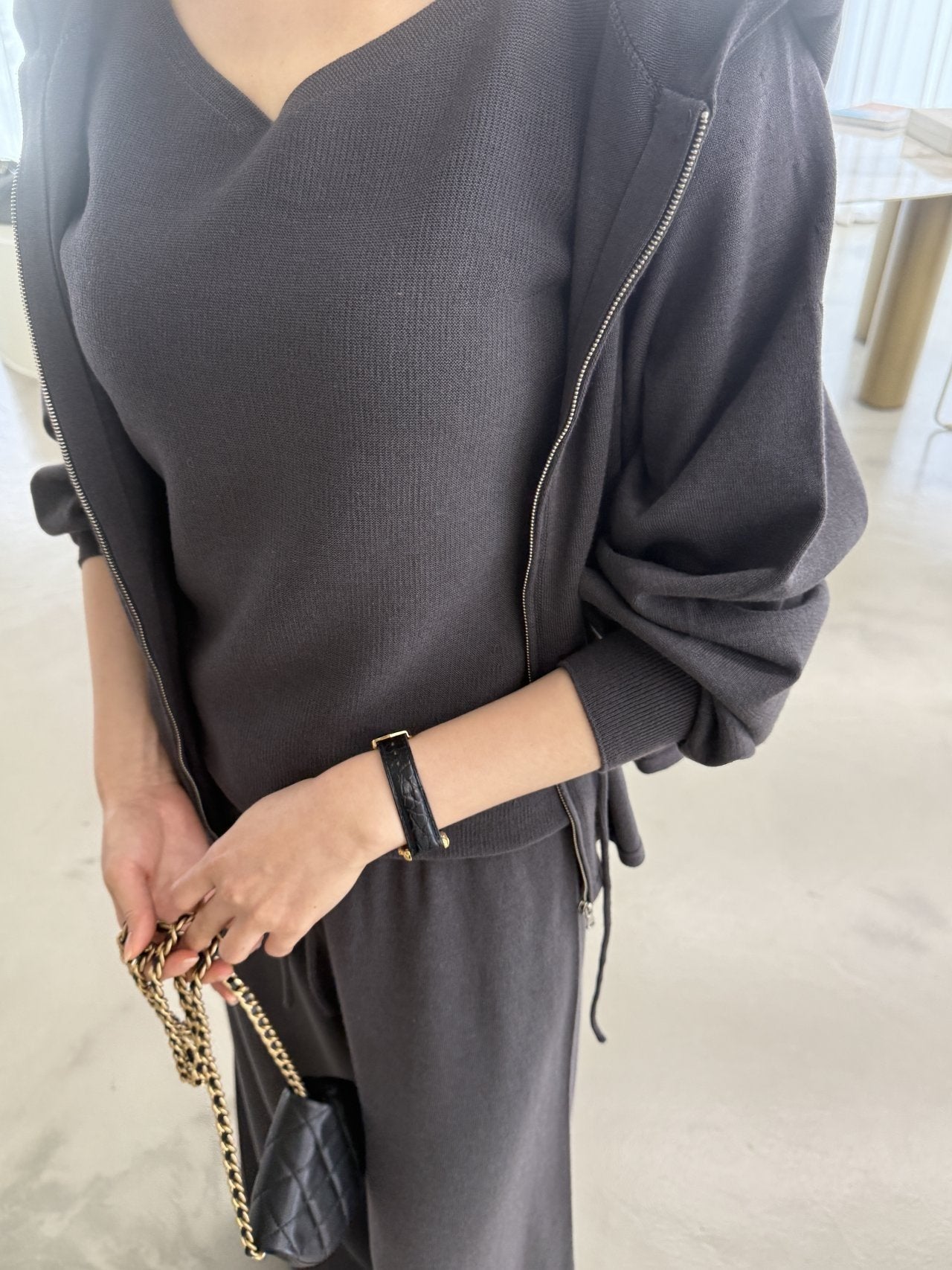 Premium Wool-Cotton Artisan Set-up - Deep Charcoal