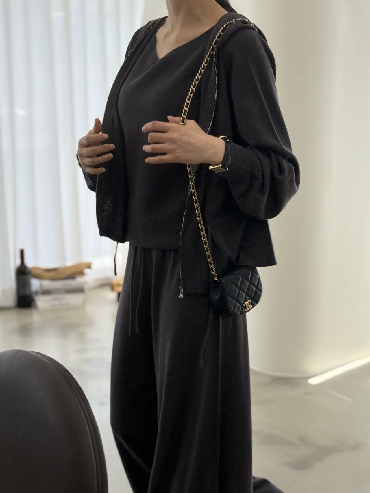 Premium Wool-Cotton Artisan Set-up - Deep Charcoal