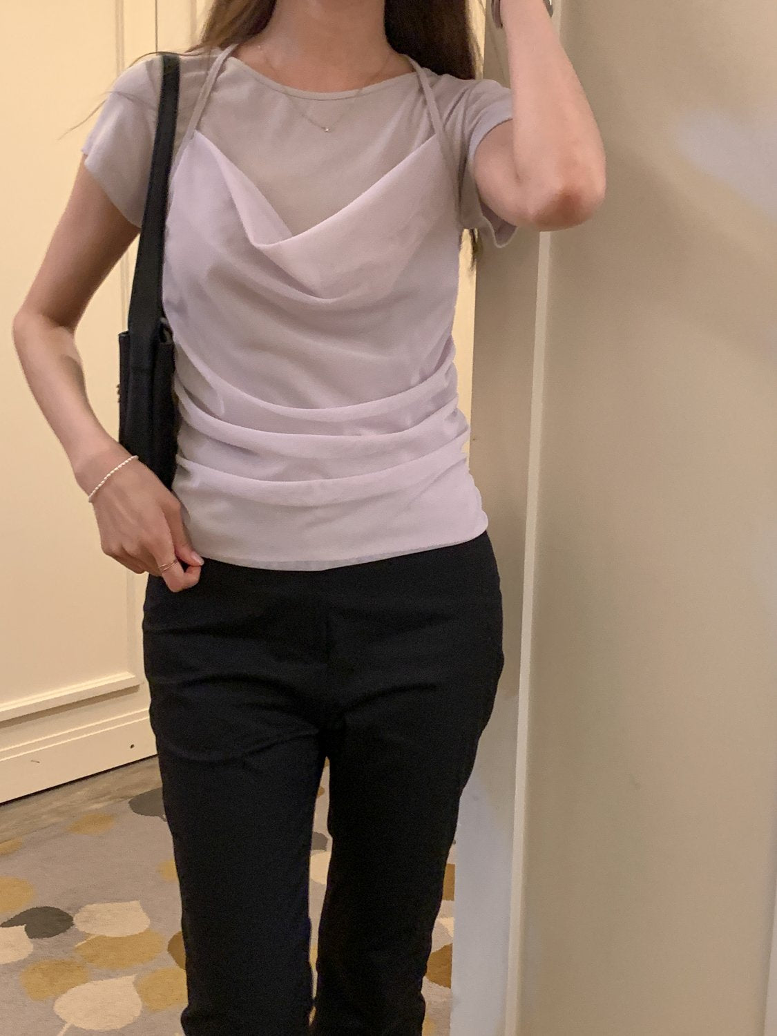 Two-Way Shirred Draping Top