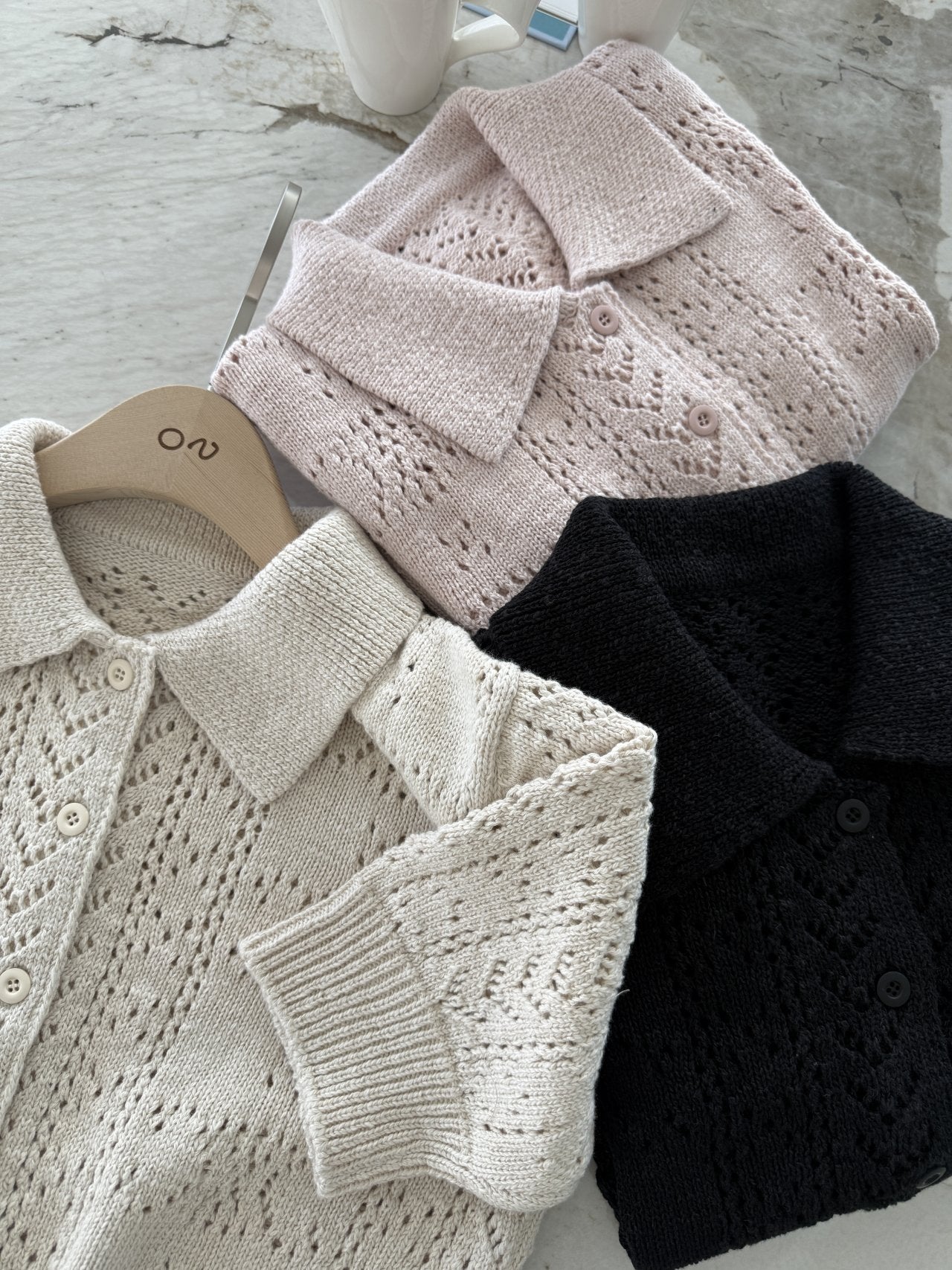 Classic Crochet Cardigan - Cream Oat