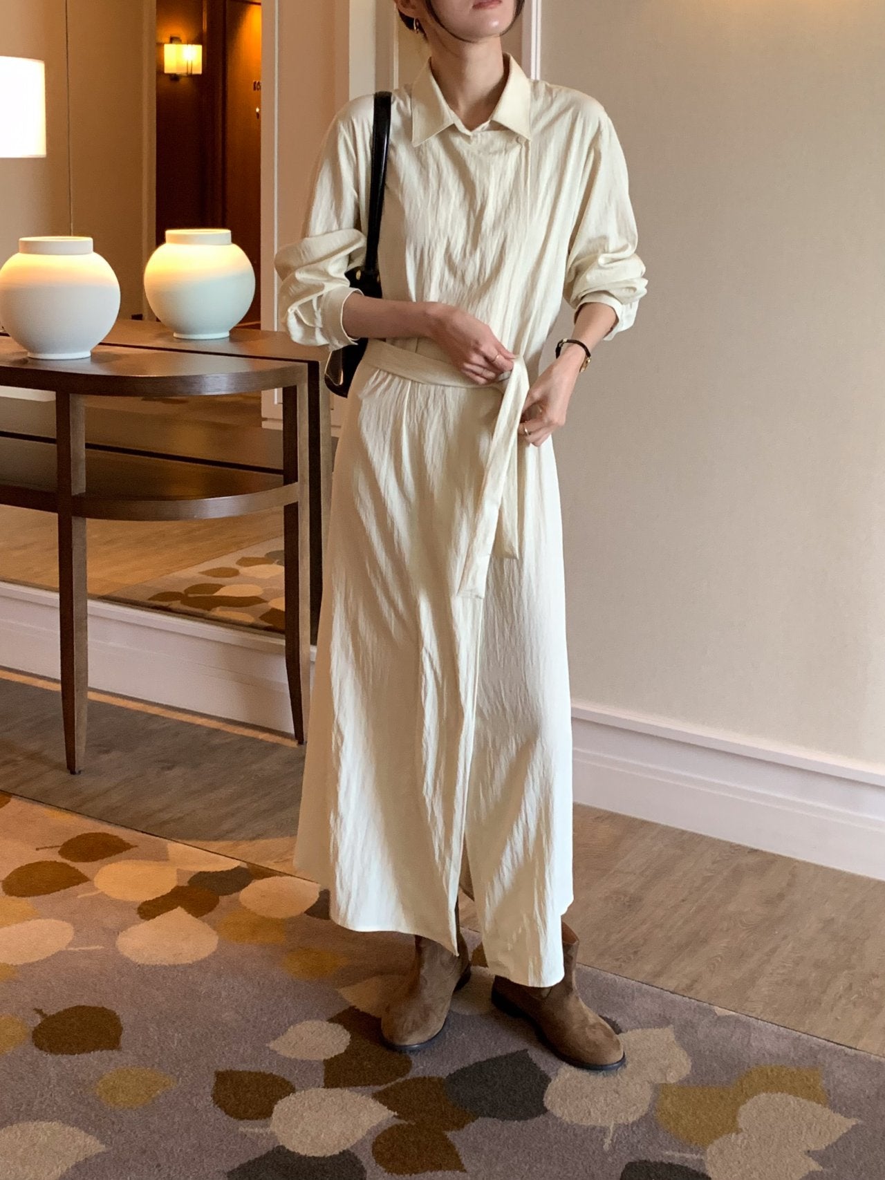 Trench-Style Shirt Dress